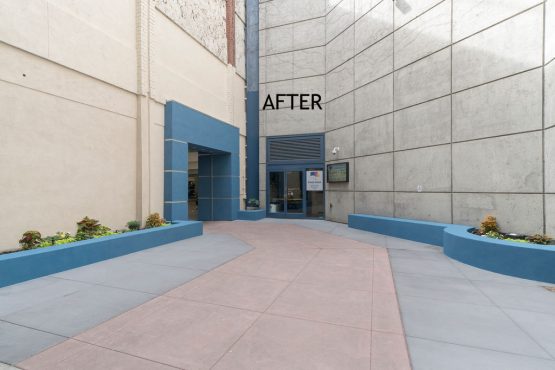 WARose Construction built a portal from the parking garage to the Lesher Center.